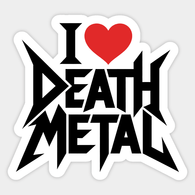 I Love Death Metal Sticker by CreativeSage